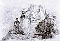 Montagnards descendant la cote